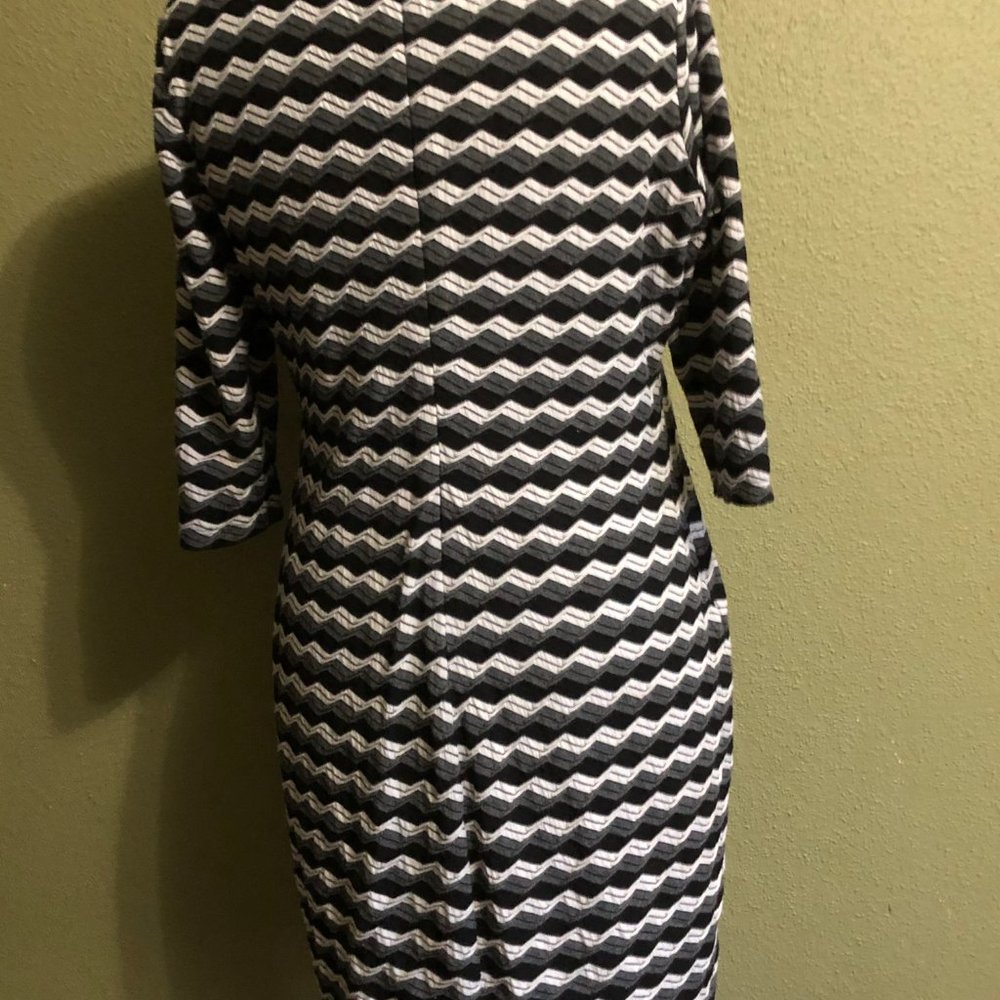 Calvin Klein Chevron/Herringbone Pattern Dress - image 4